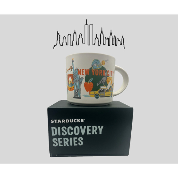 Starbucks New York City Coffee Mug Discovery Series Statue Liberty NYC+BONUS! - Picture 12 of 13